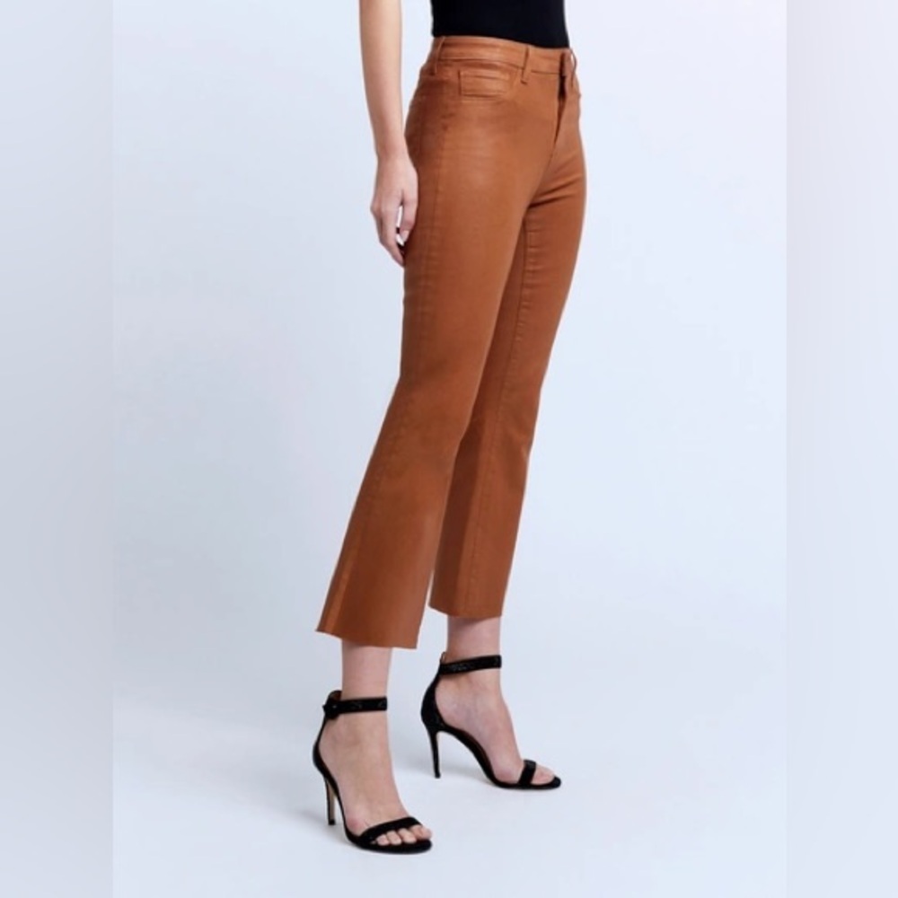 L’Agence Highrise Cropped Flared Brown Pants Sz 29